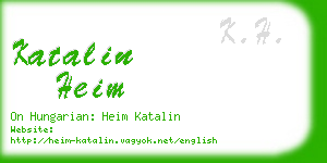 katalin heim business card